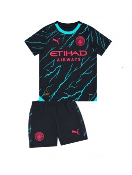 Manchester City Dječji Rezervni Dres kompleti 2023-24 Kratak Rukavima (+ kratke hlače)